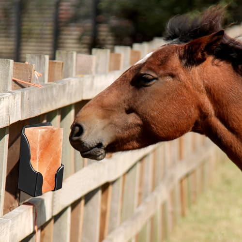 Yousoontic 2 Pcs Salt Block Holder for Horses Wall Mounted Plastic Stand
