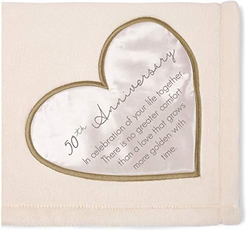 Pavilion Gift Company - 50th Soft Royal Plush Blanket 50x60 Inch