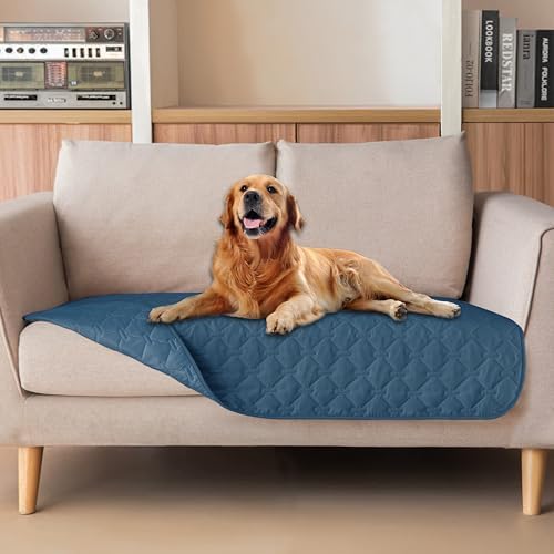 gogobunny Waterproof Loveseat Cover, Reversible Dog Cat Blanket for Couch