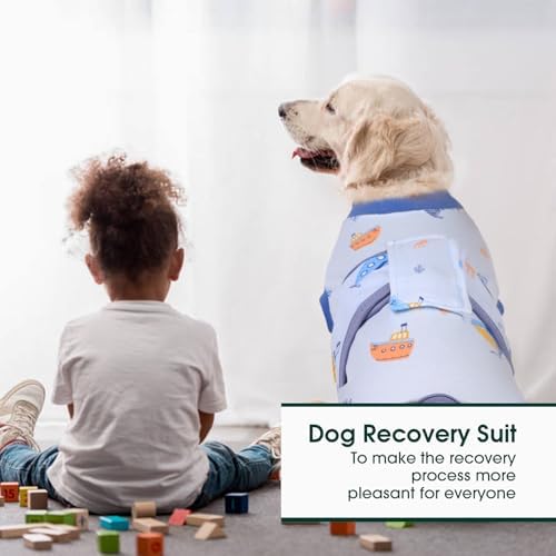 Kuoser Recovery Suit for Dogs Cats, Soft Dog Surgery Suit Female Male Spay