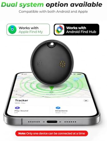 2026 Air Tags Tracker Tag for Android & iOS - Bluetooth Tracker with IP68 Waterproof, 100dB Alarm, Replaceable Battery, GPS Tracker Smart Tag for Luggage Keys Wallet Pets Kids, Airtag 1 Pack