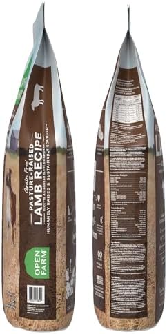 Open Farm Grain Free Dry Dog Food, Pasture Raised Lamb Kibble, 22lb Bag