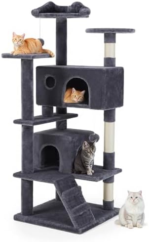 54 Inch Cat Tree Tower with Sisal Scratching Posts