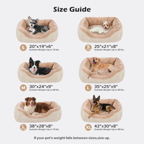 INVENHO Large Dog Beds Large Sized Dog, Washable Orthopedic Warming Soft Sleeping Durable with Anti-Slip Bottom