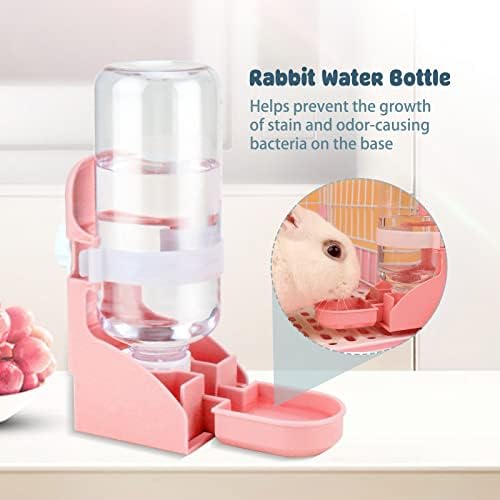 Rypet Rabbit Water Bottle No-Drip, Bunny Guinea Pig Water Dispenser(Pink)