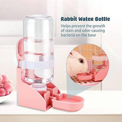 Rypet Rabbit Water Bottle No-Drip, Bunny Guinea Pig Water Dispenser(Pink)