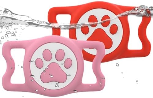 IP68 Waterproof Dog AirTag Holder for Dog Collar, Soft, Stretchy Silicone