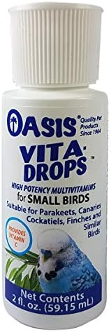 OASIS #80257 Vita Drops for Small Birds, 2- ounce liquid multivitamin