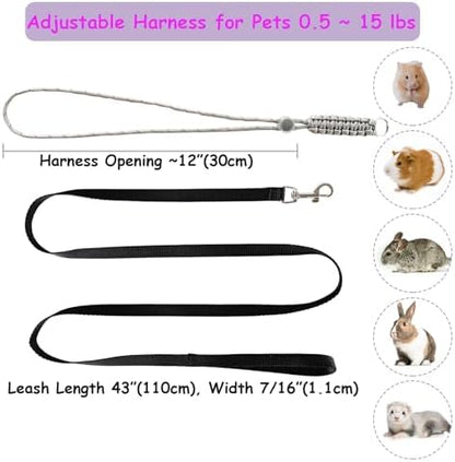 Handmade Figure 8 Harness and Leash for Ferrets/Guinea Pigs/Rats
