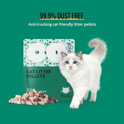 COCOYO Cat Litter Pellets, Zeolite, Long-Lasting Odor Control Non-climping, 21 Lbs Pack