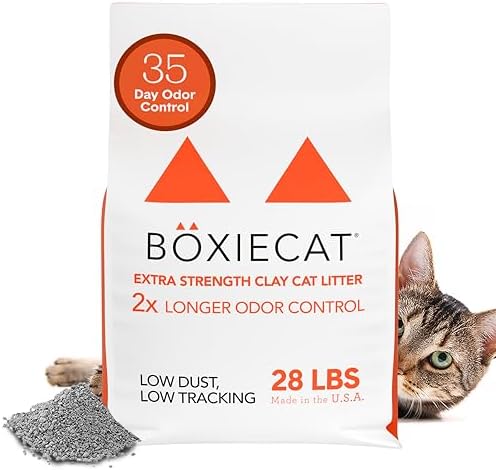 Boxie Extra Strength Clumping Cat Litter Multi Cat 35 Day Odor Control 28lb