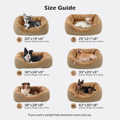INVENHO Dog Bed Medium Size, Orthopedic Warming Soft Calming Sleeping Durable with Anti-Slip Bottom