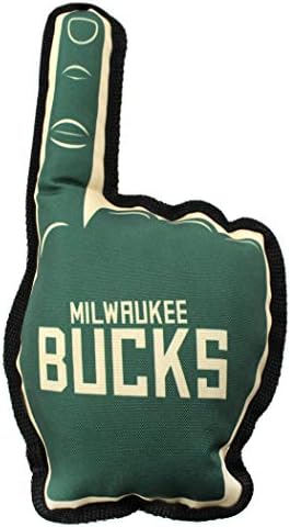 Pets First NBA #1 Fan Toy. Best Sports Dog Toy with Double Stitched Trim and Tough Nylon Material Filled with Chewable Polyfil and Inner Squeaker