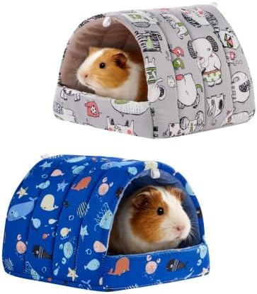 Guinea Pig Hideout Guinea Pig House,Washable Hamster House Small Animal Cage Accessories for Mouse Chinchillas Hamsters Hedgehogs Ferrets Bearded Dragons and Rats