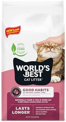 World's Best Cat Litter, Good Habits Cat Attract Litter, Unscented, 15 lb