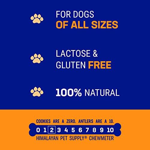 Happy Teeth Natural Cheese Dog Chews | Peanut Butter Flavor | Dental Chew | Protein Rich | Gluten Free - Lactose Free - Wheat Free - Soy Free | 2 Happy Teeth Chews per Resealable Pouch (Pack of 2)