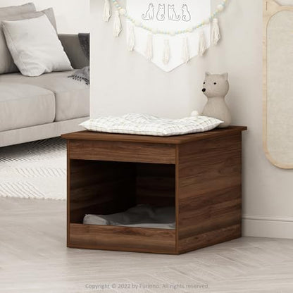 Furinno Peli Top Opening Litter Box Enclosure, Columbia Walnut