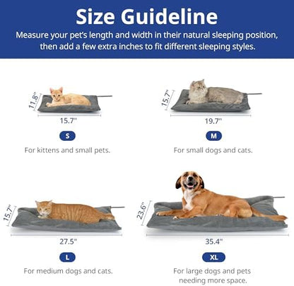 Outdoor Dog Heating Pad, 35.4" x 23.6", 80W, Grey