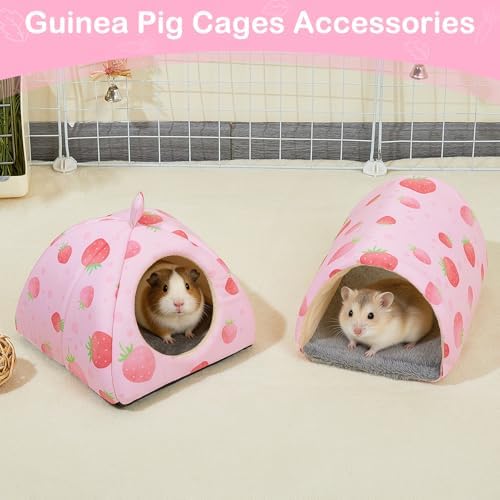 Bienbee Guinea Pig Hideout, 2 Piece Washable Set for Small Animals Small