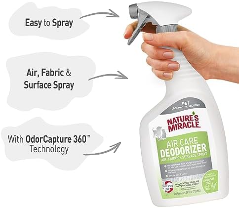 Nature's Miracle Air Care Spray for Air, Fabric & Surface, Aloe Rain, 24 oz