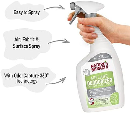 Nature's Miracle Air Care Spray for Air, Fabric & Surface, Aloe Rain, 24 oz