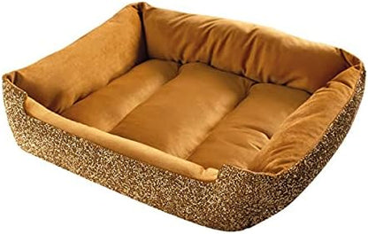 Pet Bed, Sparkling Rhinestones, Soft, Comfortable Velvet, for Lounging Dogs, Cats, Pets, Gold, Large, Sold Individually