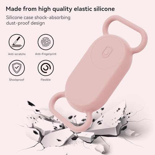 Waterproof Silicone Case Holder for Galaxy Smarttag2, 2 Pack Pet Dog Cat Collars, Anti-Lost Scratch Resistant Holder Accessory Protective Cover for Samsung Galaxy Smart tag2 (Pink/Blue)