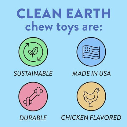 Spunky pup Clean Earth Heavy Duty Dog Chew Toys for Aggressive Chewers - Recycled, Made in USA, Starfish