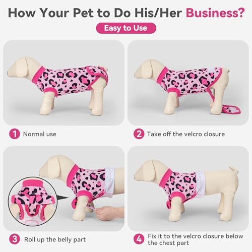 cyeollo Dog Surgery Recovery Suit, Spay Neuter Onesie for Female Male Dogs