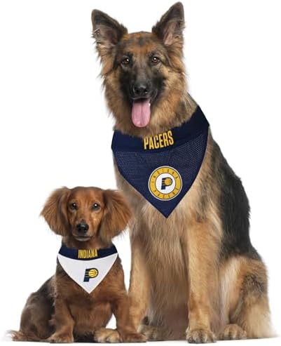 Pets First NBA Dog Bandana - Indiana Pacers Reversible Pet Bandana. 2 Sided Home & Away Sports Bandana with a PREMIUM Embroidery TEAM Logo, Large/X-Large