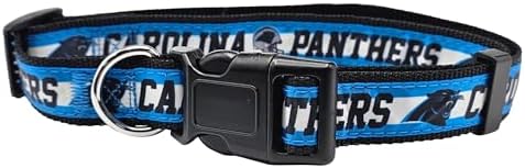 Pets First NFL Carolina Panthers Licensed PET COLLAR, Extra Large - Heavy-Duty, Strong, and Durable Dog Collar. Available in 31 Football Teams and 4 Sizes