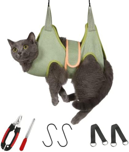 Guzekier Cat Grooming Hammock Harness for Cats, Cat Nail Clipper