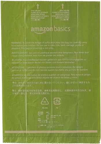 Amazon Basics Premium Leak Proof Dog Poop Bags with Dispenser and Leash Clip, Brazilian Mango Scented, 13" x 9", 810 Count (54 Rolls of 15)
