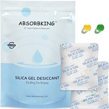 Absorbking Pet Food Desiccant Bag for Most Smart Feeders, 24 Packs Replaced Desiccant Bags with Color Indicating for Automatic Cat Dog Feeder, Desiccant Bag Replacement