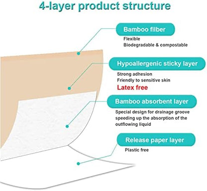Nepia Hypoallergenic Bamboo Fabric Assorted Shapes Bandages | PFAS Free & Latex Free | Eco Friendly Compostable Bandaids for Sensitive Skin & Scrapes | Flexible Fabric Family Pack (75 Count)