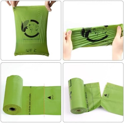 Certified Home Compostable Dog Poop Bags, 270 Plant Based Bags (18 Rolls)