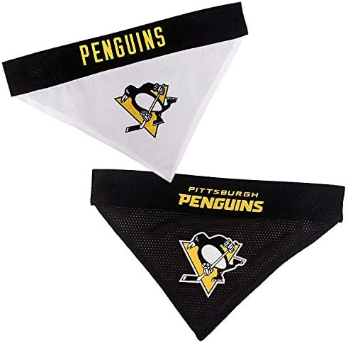 Pets First NHL PITTSBURGH PENGUINS BANDANA for DOGS & CATS, Small/Medium. - Cute & Stylish Bandana! The Perfect HOCKEY FAN Scarf Bandana, great for Birthdays or any Party!