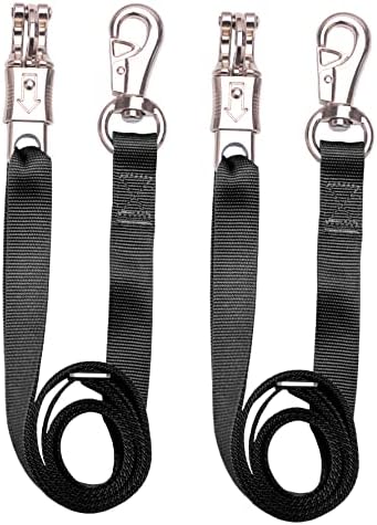 Adjustable Nylon Cross Ties （2 Pack）-Cross Tie with Panic Snap and Bull Snap - Adjusts from 44.5" to 78.3"