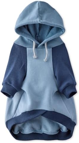 Pet Passion Rocky II Dog Hoodie, Navy Color Block, Small