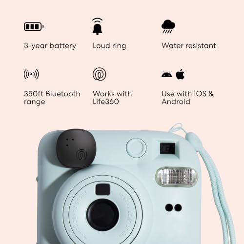 Life360 Tile Sticker - Small Bluetooth Tracker, Remote Finder and Item Locator for Bikes, Glasses and More. Both iOS and Android Compatible. Phone Finder. 1-Pack (Black)