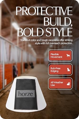 HORZE Pro Overreach Bell Boots for Horses, Neoprene Pair Horse Bell Boots