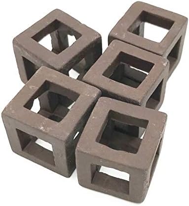 XMHF Ceramic Aquarium Small Fish Shrimp Crayfish Breeding Cube Block Shelter 5 Pcs