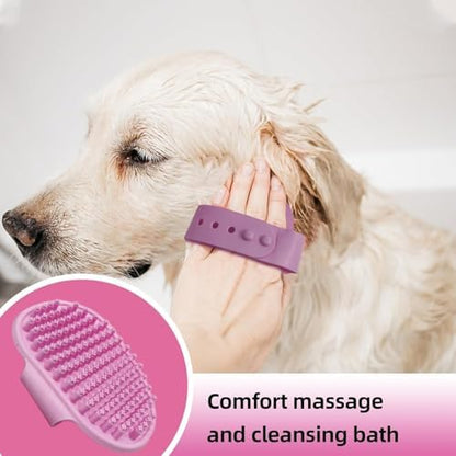Dog Brush for Shedding,6 PCS in One Pet Slicker Hair Brush Kit Organizer Bag - Dog Cat Grooming Deshedding Undercoat Rake Brush Comb for All Small Large Dogs Cats Pink