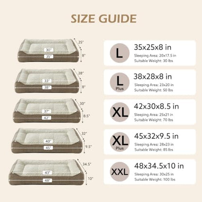 JOEJOY XL Orthopedic Dog Beds Large Size Dog, Extra Thick Big Dog Couch Bed