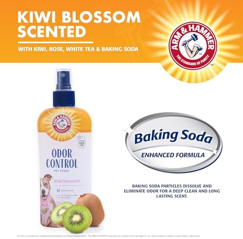 Arm & Hammer Super Deodorizing Dog Spray, Kiwi Blossom, 8 Fl Oz, 2-Pack