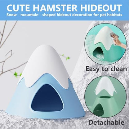 Hamster Hideout, Snowy Mountain Shape Hamster Hide House