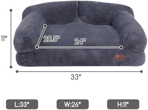 Hollypet Dog Large Cat Bed Puppy Couch Beds for Pets up to 50 lbs