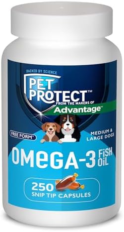 Pet Protect Omega-3 Supplement for Medium & Large Dogs, 250ct
