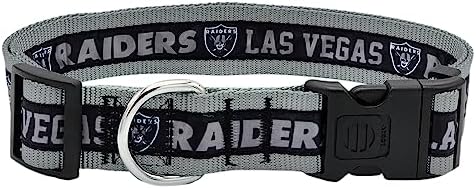 Pets First NFL Raiders Licensed PET COLLAR, Extra Large - Heavy-Duty, Strong, and Durable Dog Collar. Available in 31 Football Teams and 4 Sizes
