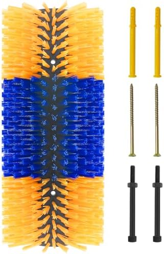 Livestock Scratching Brush Goat Scratcher Full Massage Grooming Brush with 4 Screws for Cattle, Sheep, Horses, Pigs
